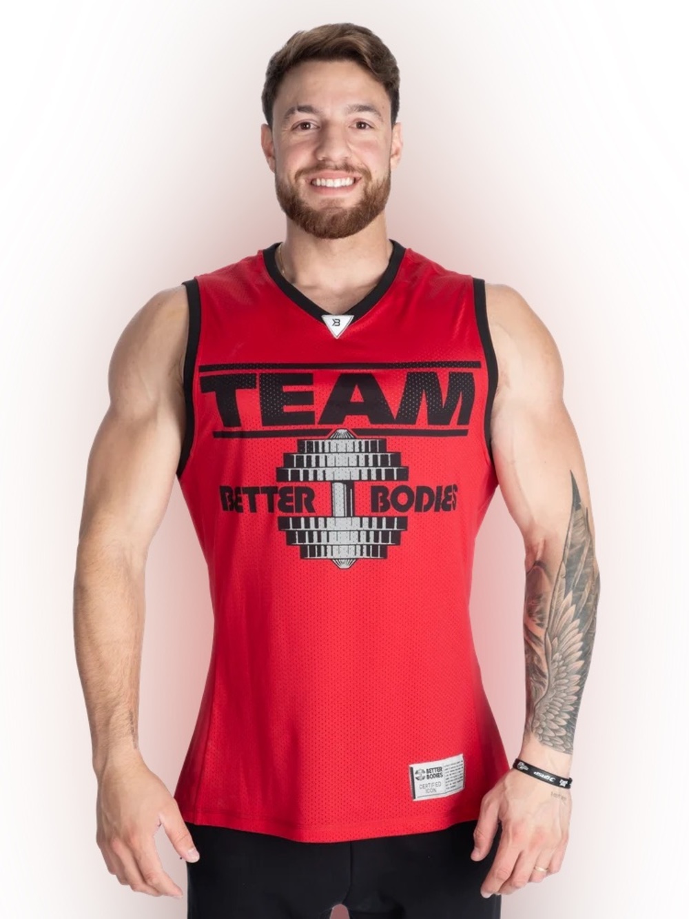 Better Bodies Red Iron Mesh Tank Top Jersey Men's M Weightlifting Gym Train EXC!